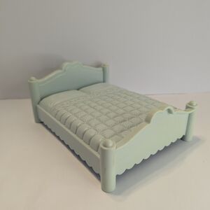 Vintage Playskool Dollhouse Bed Parents Big Blue Master M-6094
